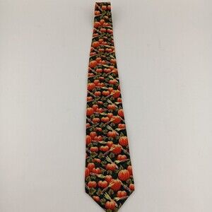 Alynn Neckwear  "Harvest" Multicolor Men's Graphic Print Pumpkins Necktie